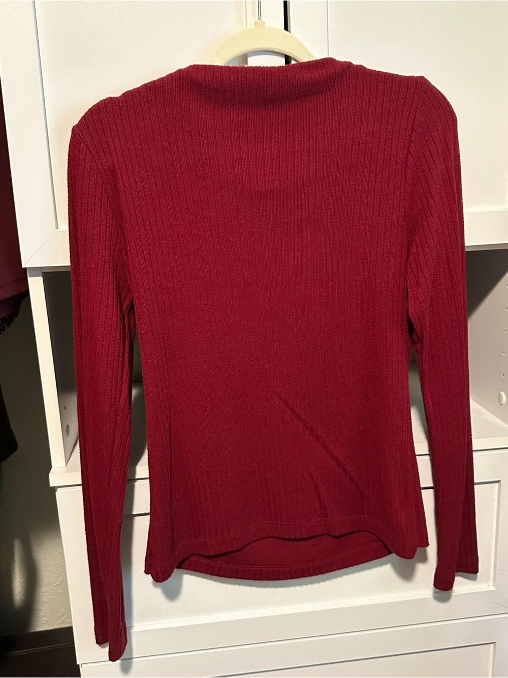 Nine Britton Burgundy Long Sleeve Knit Top Size Medium - Picture 7 of 7